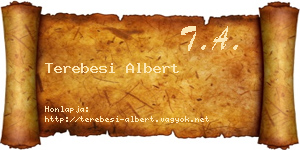 Terebesi Albert névjegykártya