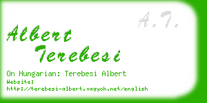 albert terebesi business card